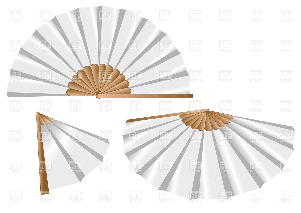 1200x849 White Oriental Fan Vector Image Vector Artwork Of Objects