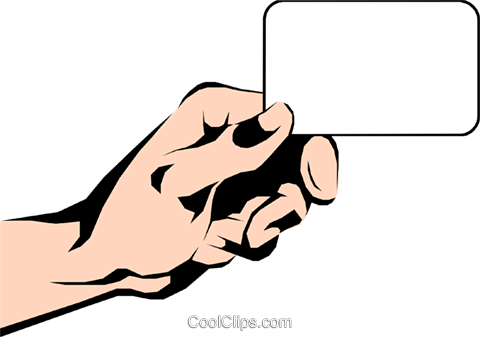 480x337 Hand Holding Card Royalty Free Vector Clip Art Illustration