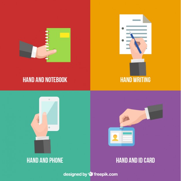 626x626 Hand Holding Different Things Vector Free Download