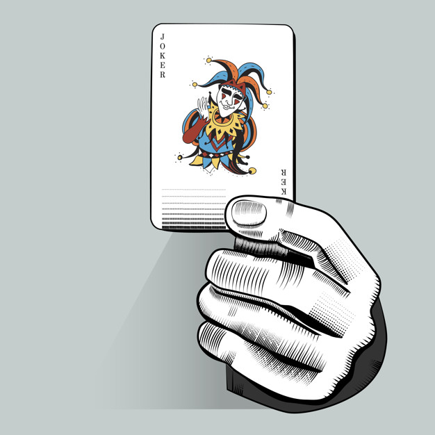626x626 Vector Of Hand Holding Random Playing Card Vector Free Download