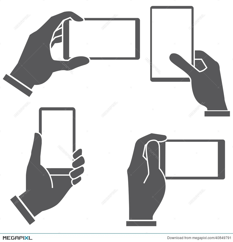 800x830 Hand Holding Mobile Smart Phone Illustration 40849791