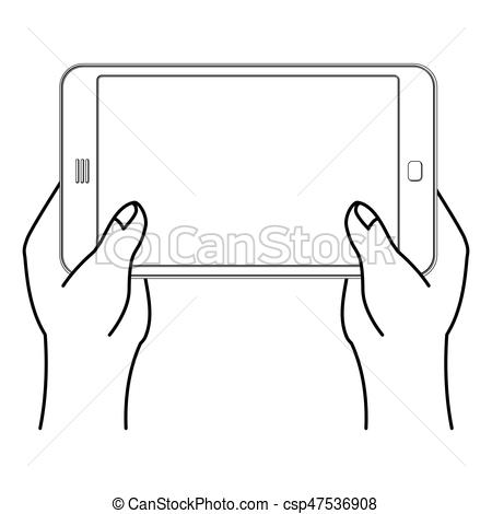 450x470 Phone Clipart Hand Holding