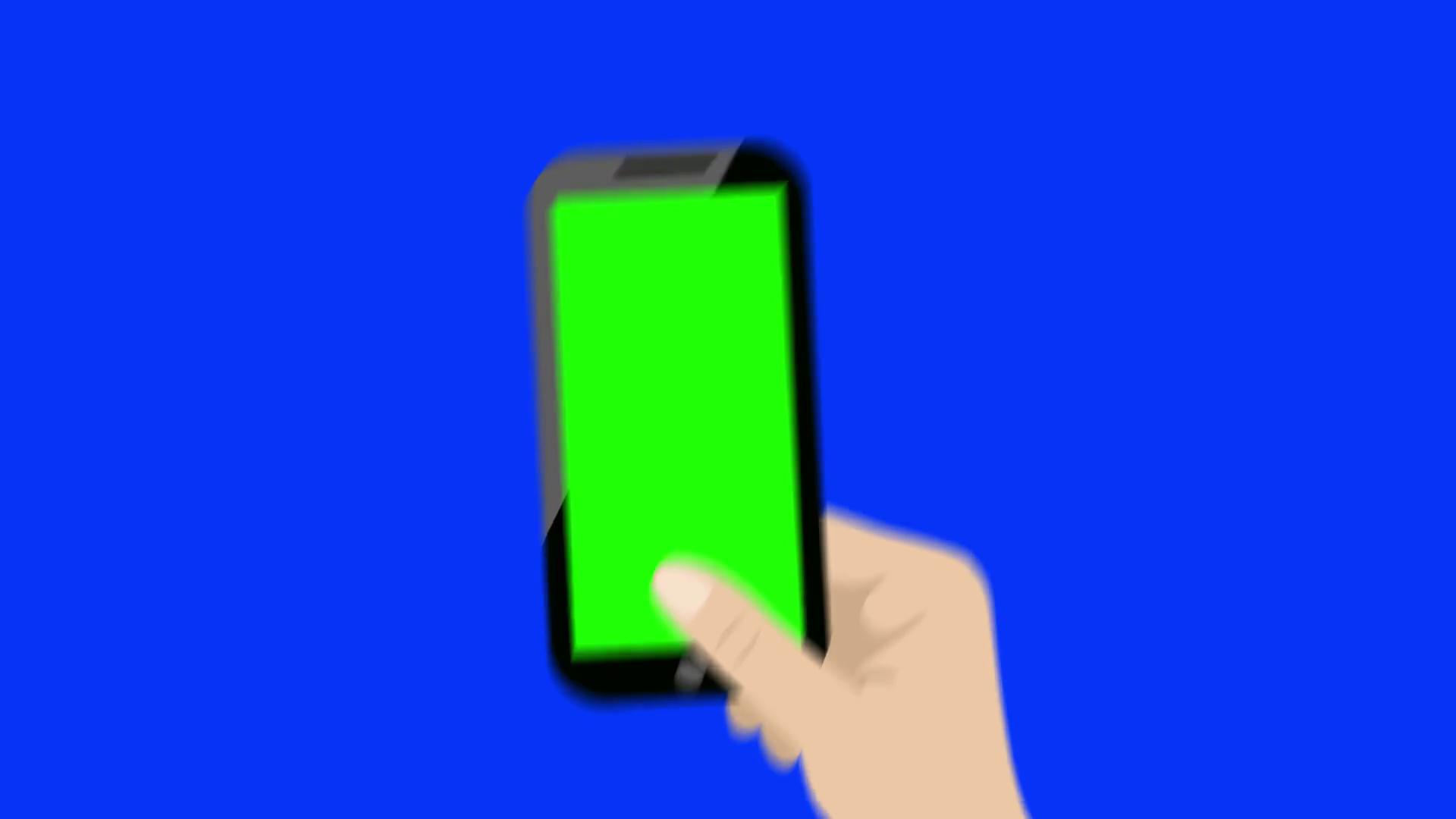 1920x1080 Vector Hand Holding A Smart Phone Vertically With Green Screen