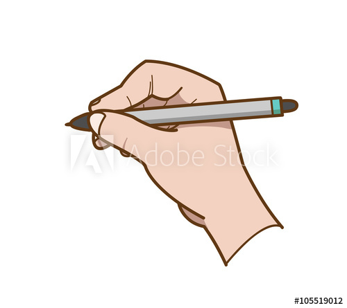 500x445 Hand Drawing, A Hand Drawn Vector Illustration Of A Hand Holding A