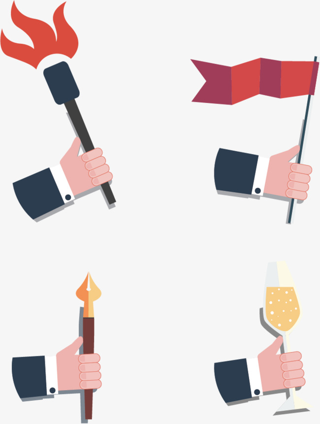 650x861 Vector Hand Holding Something Flat, Pen, Torch, Banner Png And