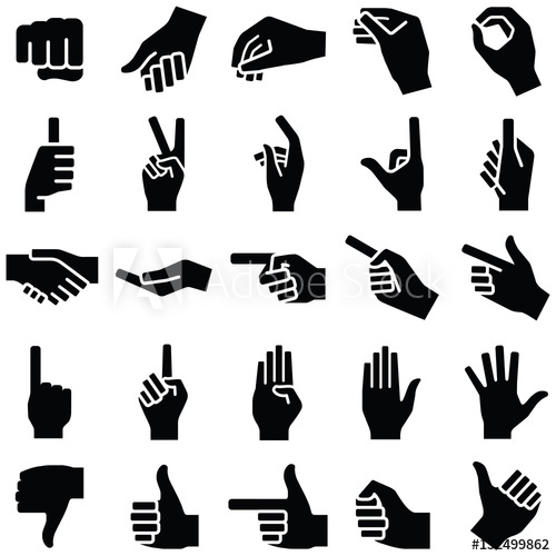 500x500 Hand Icon Collection