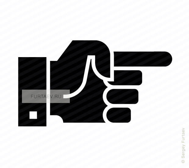 620x553 Pointing Hand Vector Icon