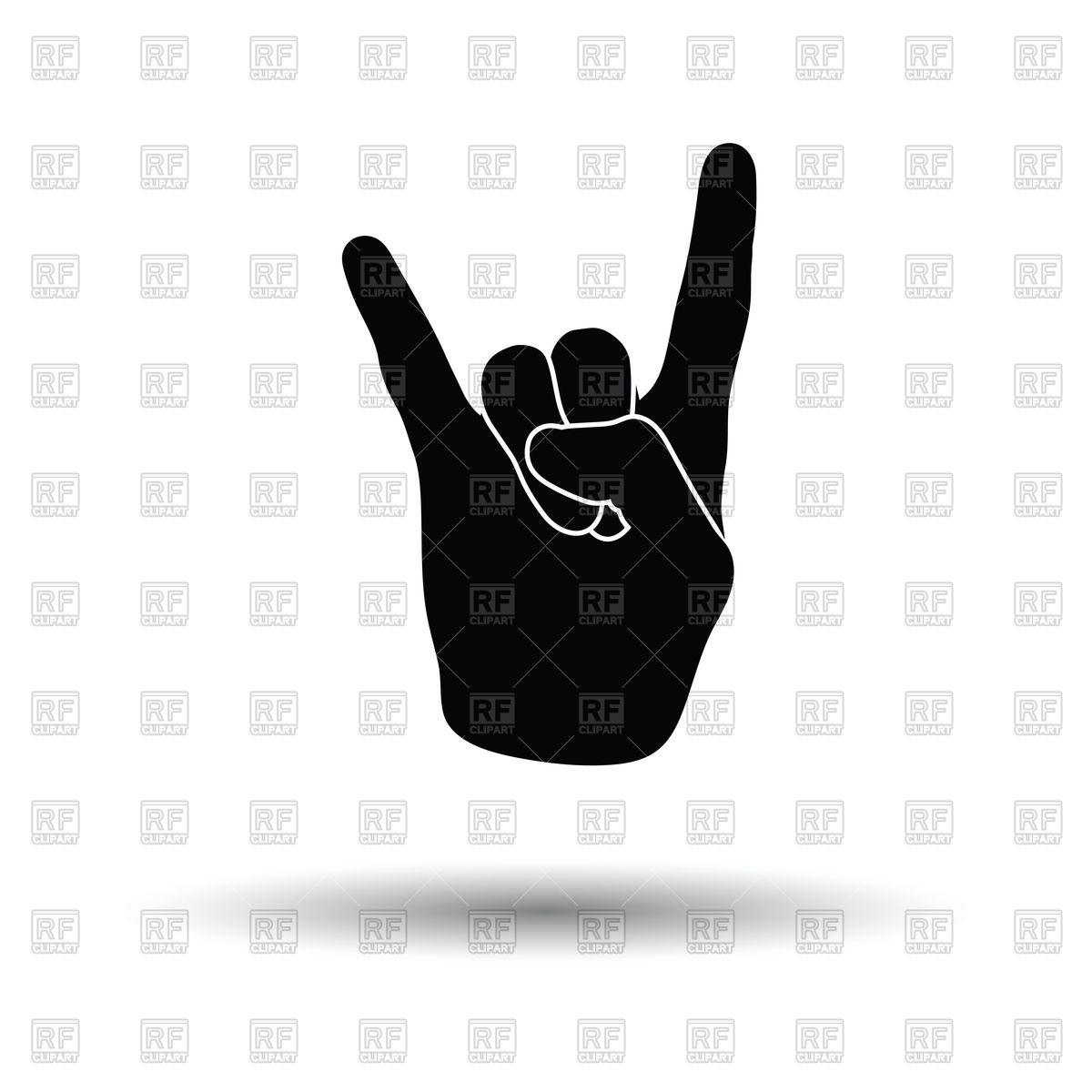 1200x1200 Rock Hand Icon Vector Image Vector Artwork Of Signs, Symbols