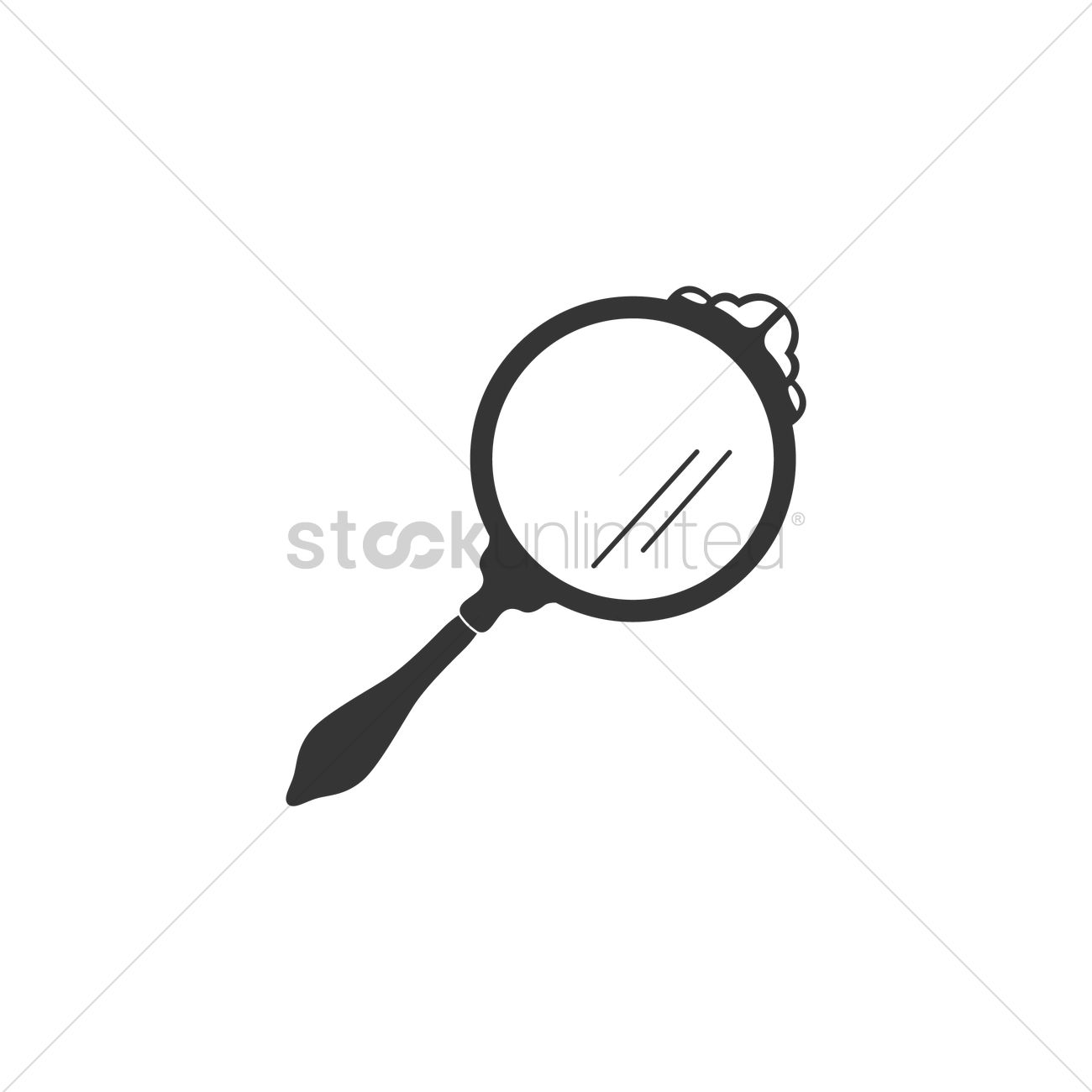1300x1300 Hand Mirror Vector Image