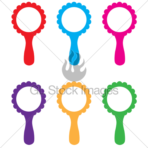 500x500 Vector Hand Mirror Gl Stock Images