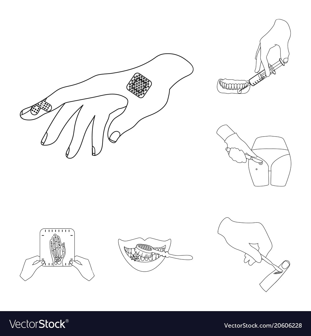 1000x1080 Manipulation By Hands Outline Icons In Set Vector 20606228 18