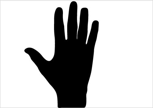 501x352 Silhouette Clipart Hand