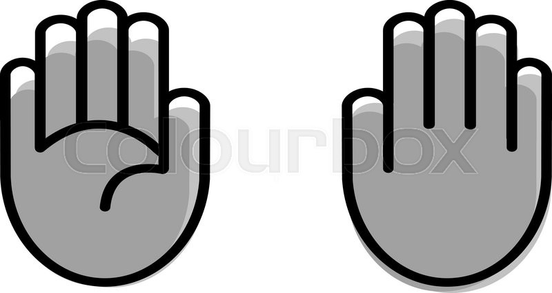 800x426 Hand Drawn Vector Hand Palm Sketchy Doodle Icons Stock Vector