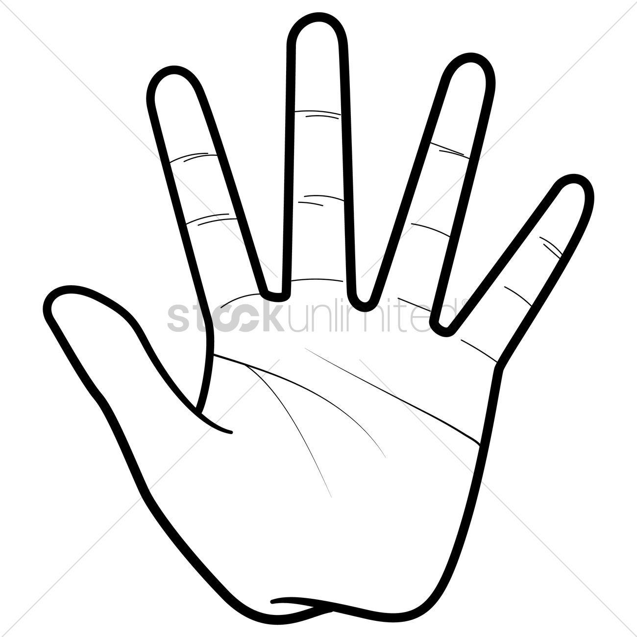 1300x1300 Hand Palm Vector Image