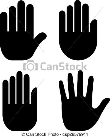 375x470 Hand Palm Icon. Hand Palms Icons Set.