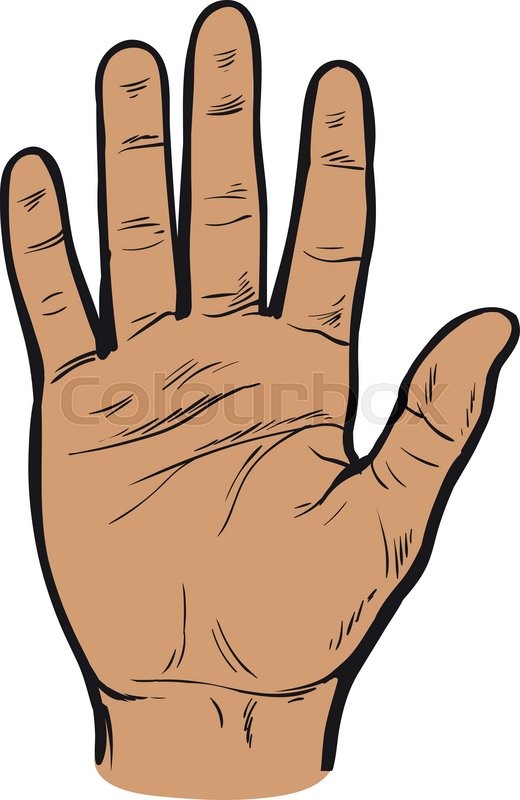520x800 One Hand. Hand Showing Five Fingers. A Welcome Gesture. Stopping