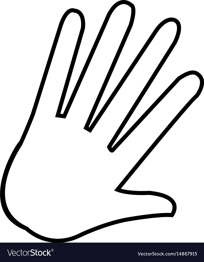 841x1080 Hand Palm Human Symbol Outline Vector 14867915