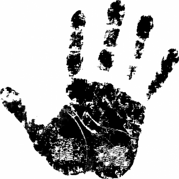 598x600 Handprint Free Vector In Adobe Illustrator Ai ( .ai