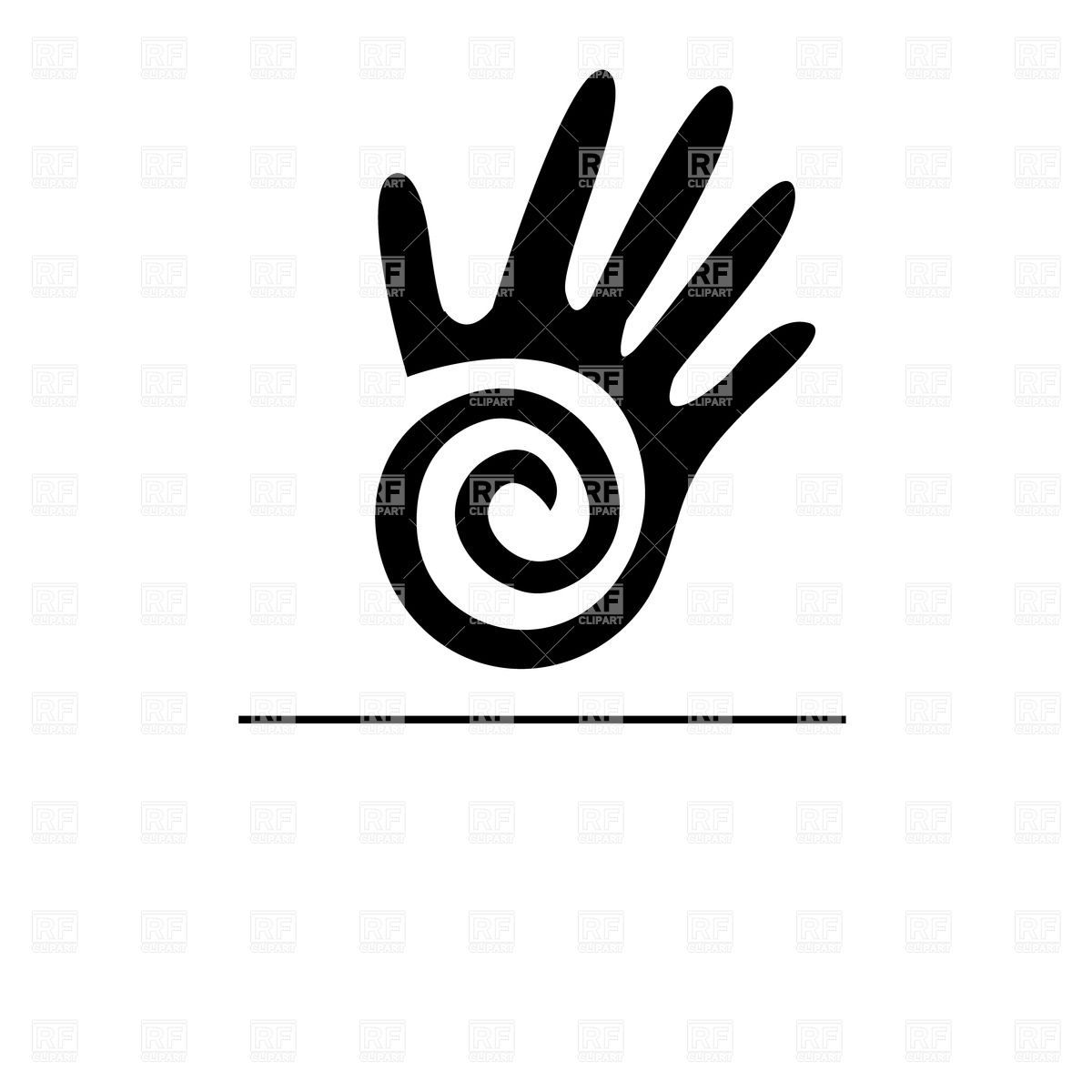 1200x1200 Stylized Isolated Handprint Vector Image Vector Artwork Of Signs