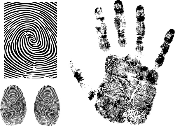 600x432 Fingerprint Handprint Vector Free Vector In Encapsulated