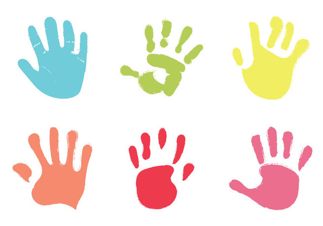 632x443 Free Baby Hand Print Vector Illustration Free Vector Download