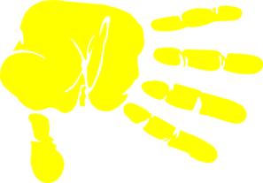 297x207 Hand Print Yellow Clip Art