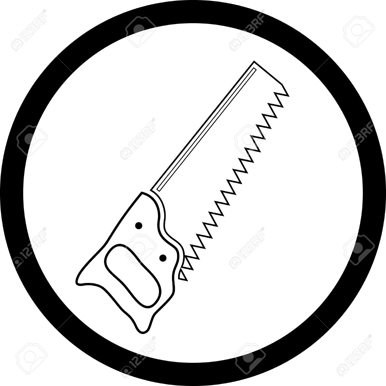 1300x1300 Hand Saw Clipart Vector 5