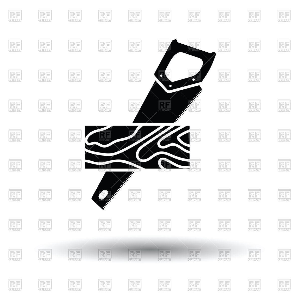 1200x1200 Handsaw Cutting Plank Icon Vector Image Vector Artwork Of Signs
