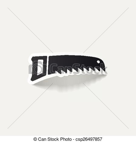 450x470 Realistic Design Element Hand Saw Clipart Vector