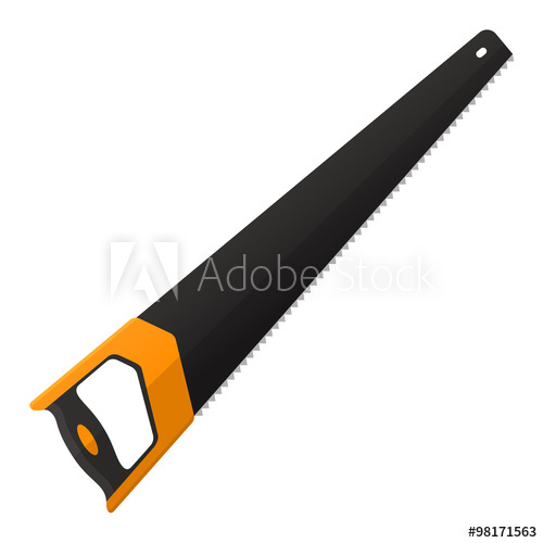 500x500 Vector Illustration. Hand Saw In Flat Design Isolated On White
