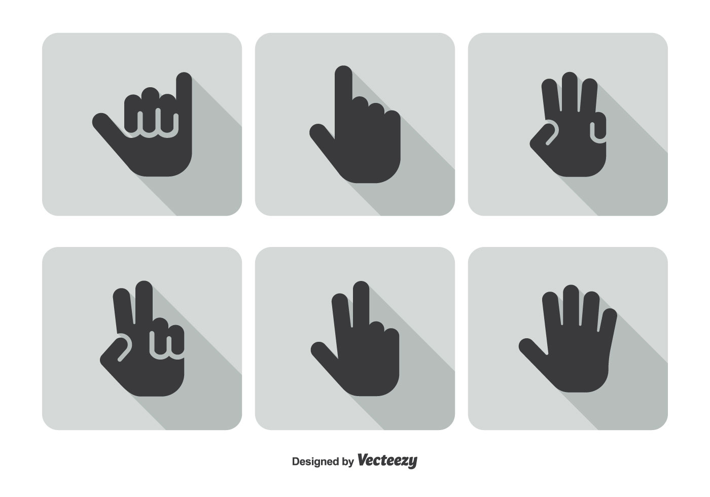 1400x980 Hand Gestures Icon Set