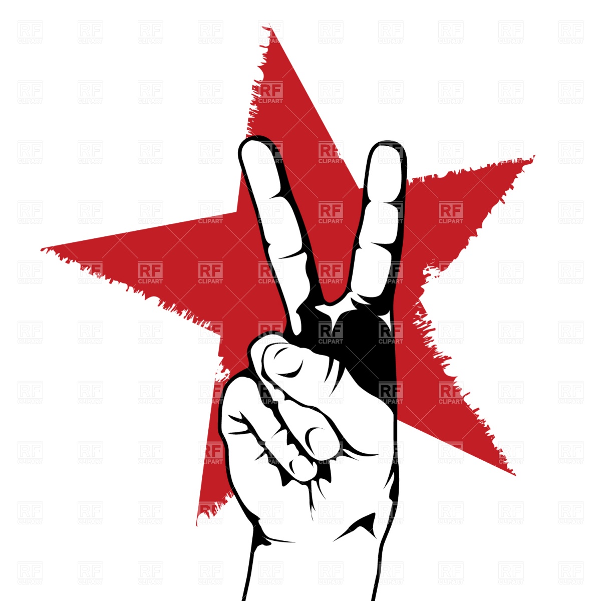 1200x1200 Peace Hand Sign Vector Image Vector Artwork Of Signs, Symbols