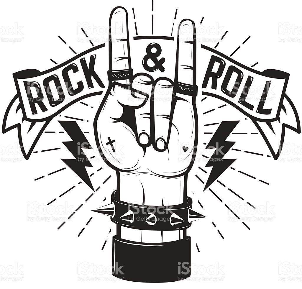 1024x980 Rock And Roll Sign Human Hand With Heavy Metal Sign Vector