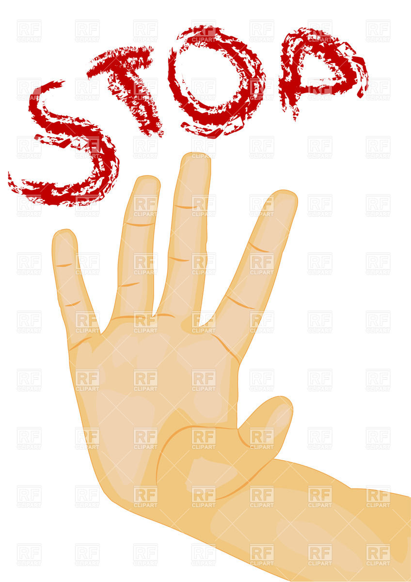 848x1200 Hand Gesture Stop Vector Image Vector Artwork Of People Arkela