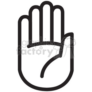 300x300 Royalty Free Stop Hand Vector Icon 398619 Icon