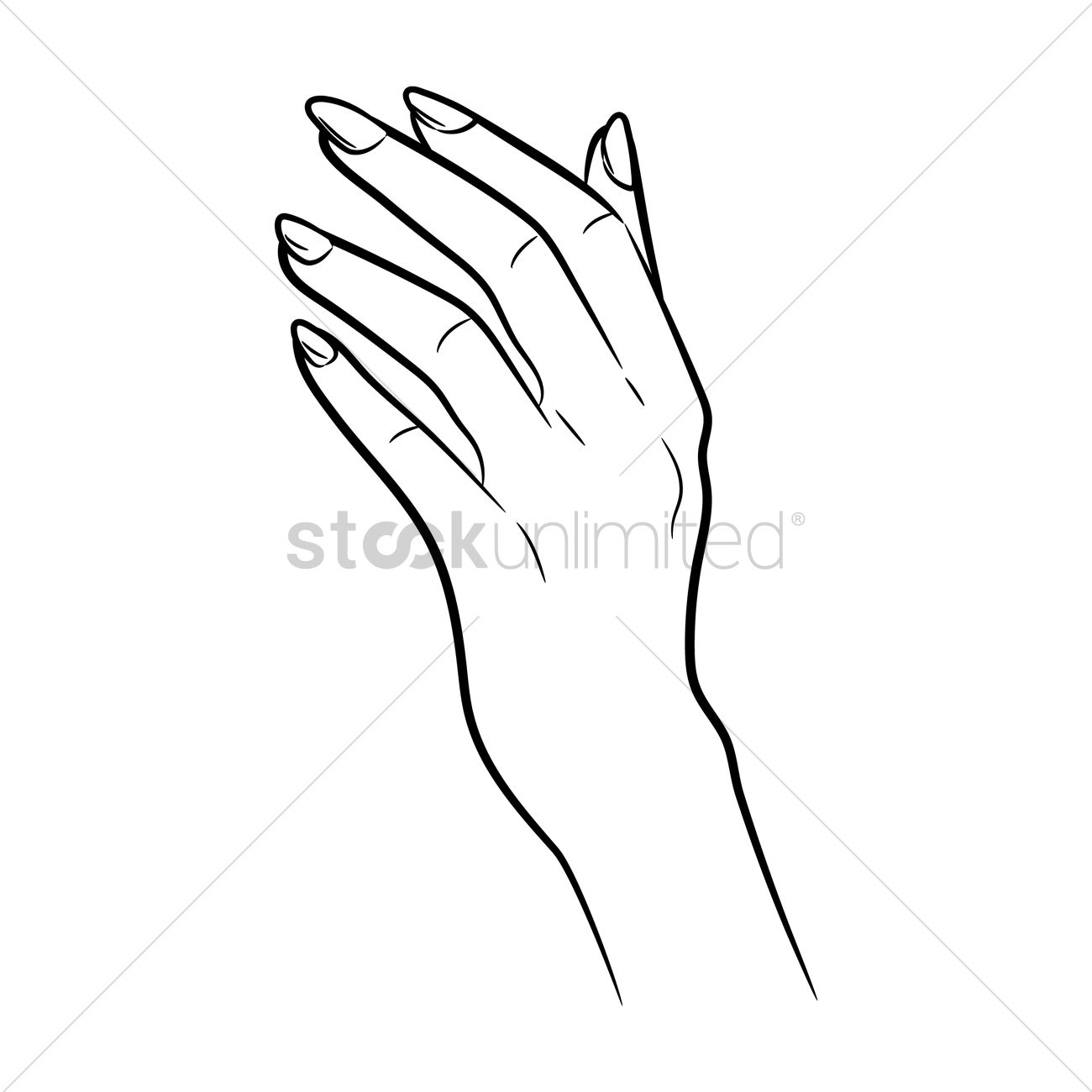 1300x1300 Female Hand Vector Image