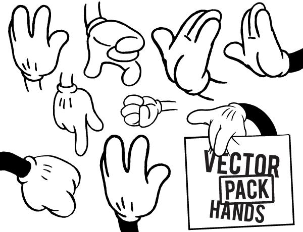 600x460 Hands Free Vector Pack Free Vectors Free Vector