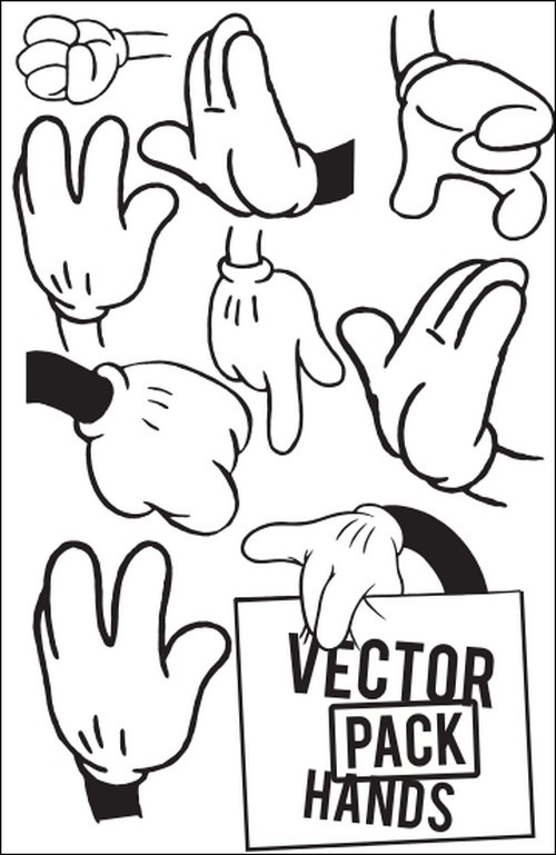 500x769 50 Useful Hand Vector Sets