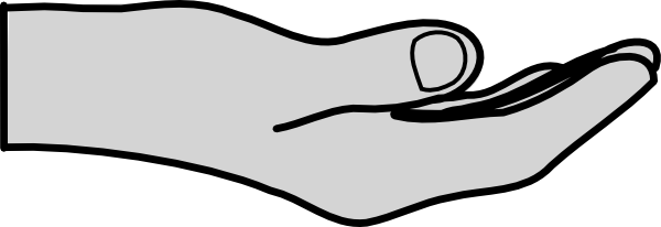 600x206 Hand Clip Art Free Vector 4vector