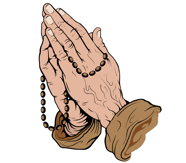 600x525 Praying Hands Vector Art Free 123freevectors