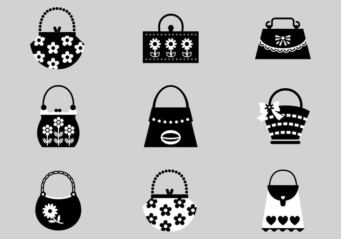 700x490 Black And Pink Handbag Vector Pack
