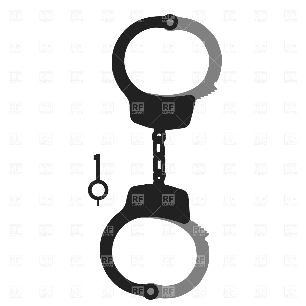 1200x1200 Handcuffs And Key Vector Image Vector Artwork Of Objects