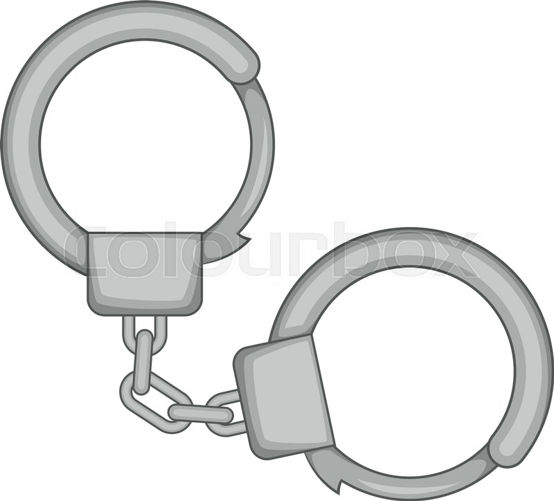 800x724 Handcuffs Icon. Cartoon Illustration Of Handcuffs Vector Icon For