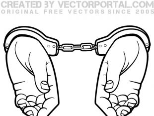 310x233 Hands In Handcuffs Graphics Free Vector Free Vectors Ui Download