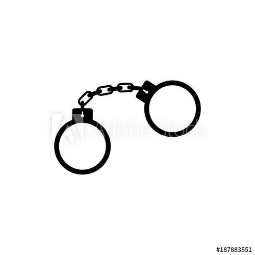500x500 Police Handcuffs Vector Icon