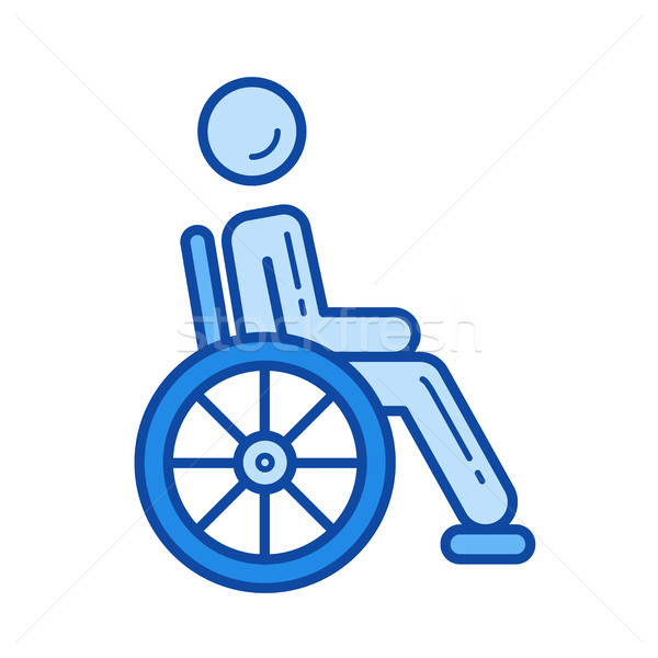 600x600 Handicap Line Icon. Vector Illustration Andrei Krauchuk