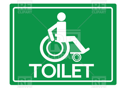 400x283 Toilet Restrooms For Wheelchair Handicap Icon Vector Image