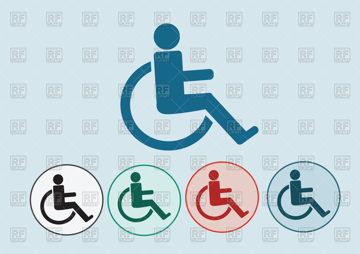 1200x848 Wheelchair Handicap Icons Vector Image Vector Artwork Of