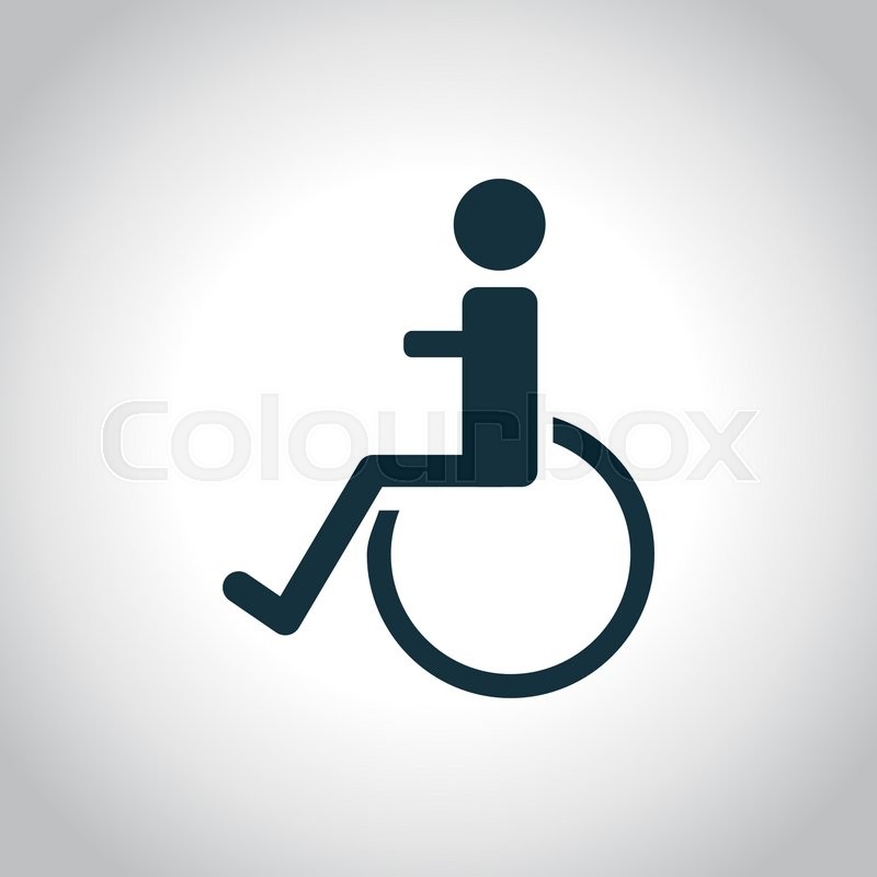 800x800 Disabled Handicap Icon On A White Background Stock Vector