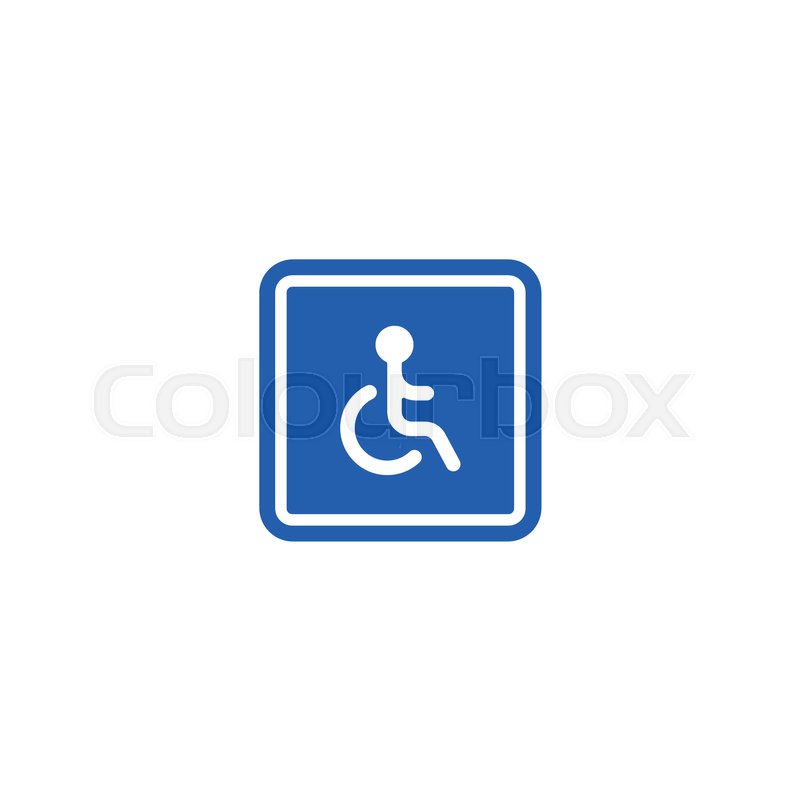 800x800 Only Disabled Person Parking Roadsign Isolated On White Background